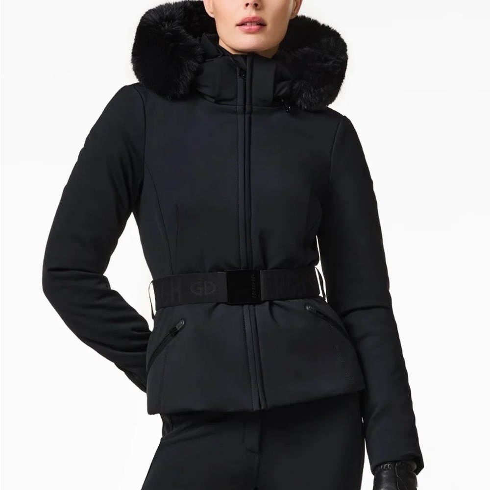 Goldbergh Black Fur-Trimmed Ski Jacket